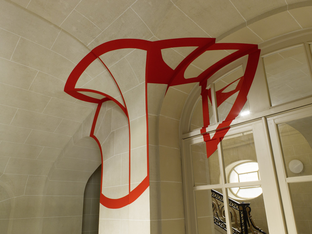 Disque libre rouge, Paris, France, 2022, Actualisation N°1, 2022