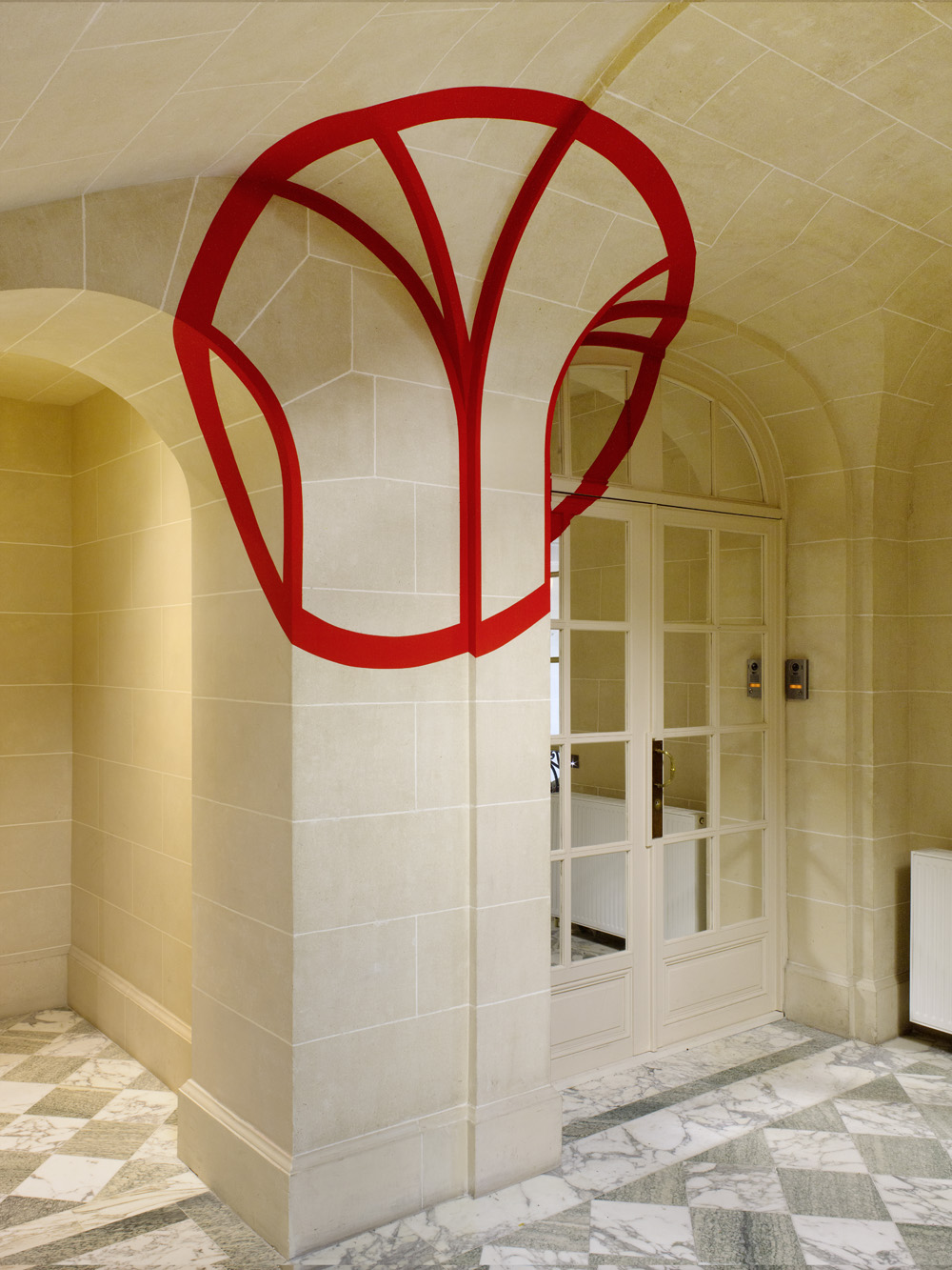 Disque libre rouge, Paris, France, 2022, Actualisation N°1, 2022
