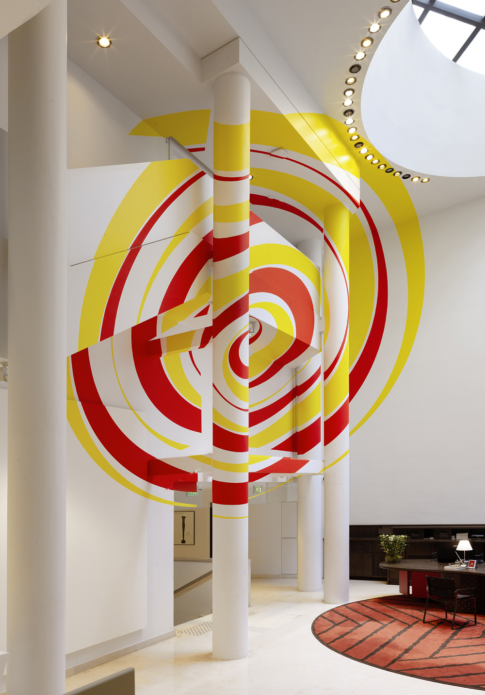 Disques évidés excentriques, as part of special commission., 9 Avenue Matignon, Paris until January 2025, 2025, Exhibited at Christie's France headquarters