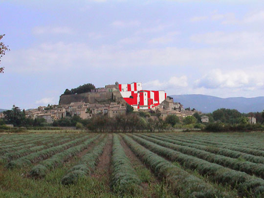 «Felice Varini», Château de Grignan, Grignan, France, 2003, Château de Grignan