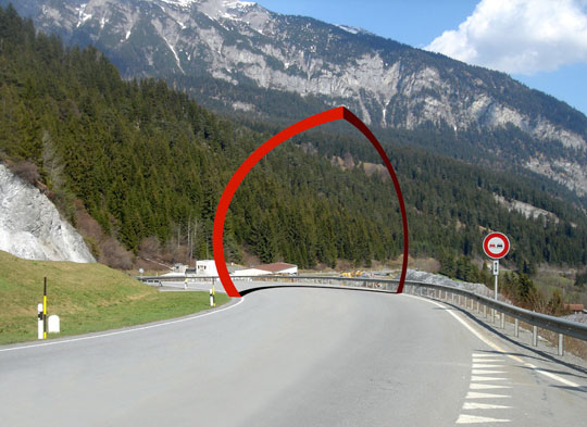 1% artistique «Porta da Flem», Flims, Suisse, 2005, 1% artistique Porta da Flem