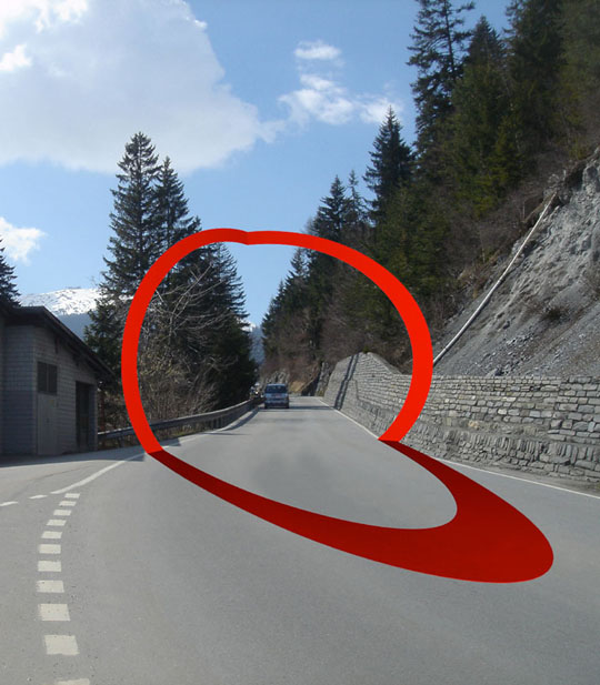 1% artistique «Porta da Flem», Flims, Suisse, 2005, 1% artistique Porta da Flem