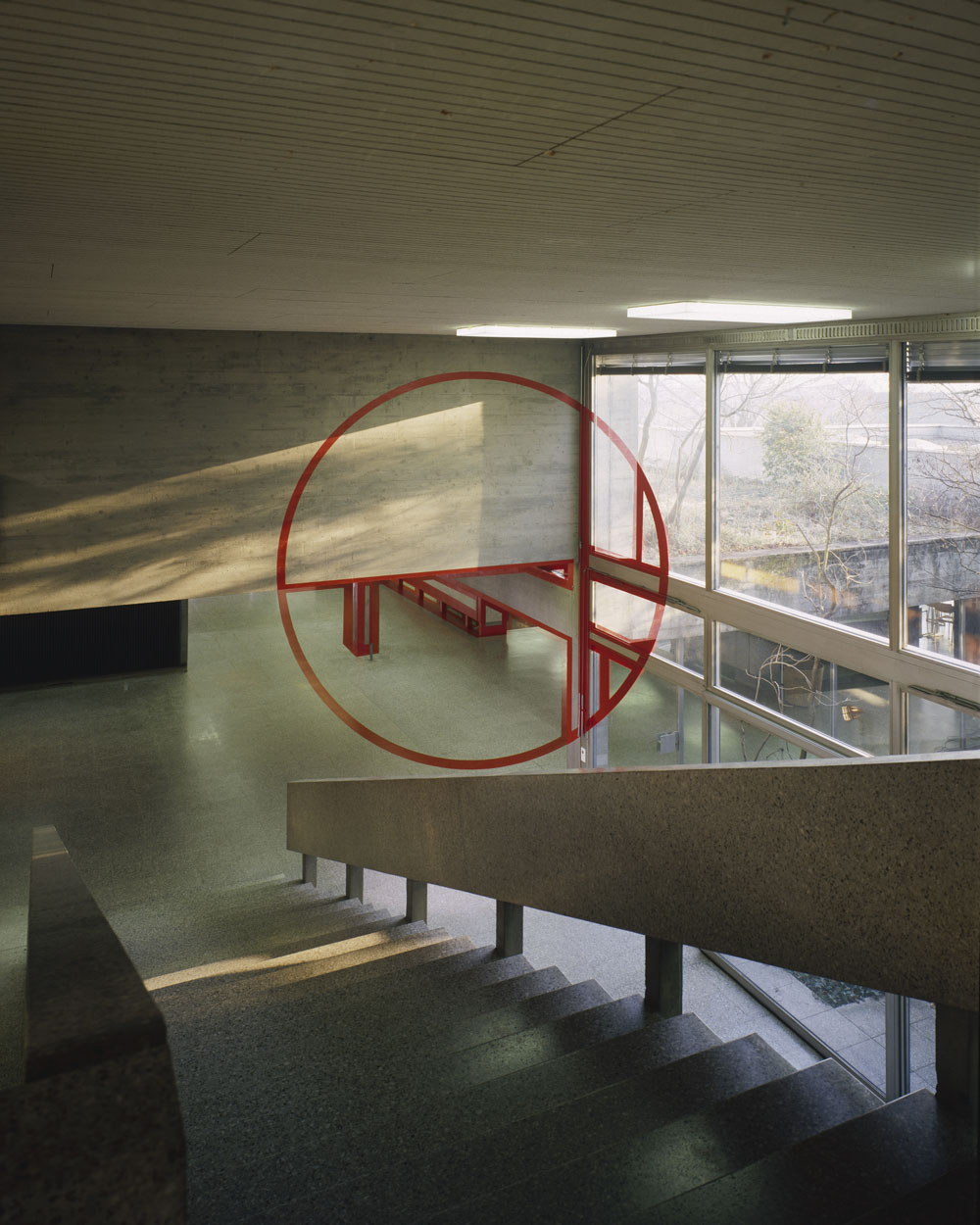 Lycée Stadelhofen, Zurich, 1988Peinture acryliqueCollection de la ville de ZurichPhotgraphie Alfonso Zirpoli