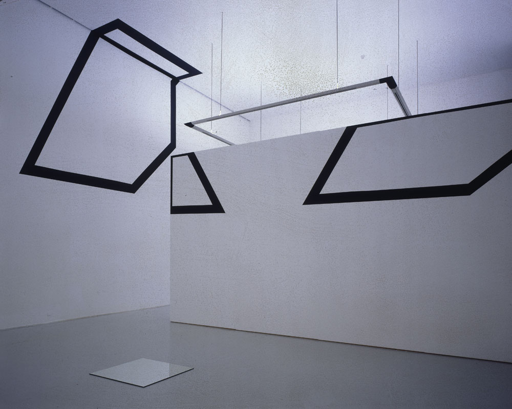 Carré au sol aux quatre coins, noirs n°1, Rome, Italie, 1990, Rome 1990 / Actualisation n°2, Rome