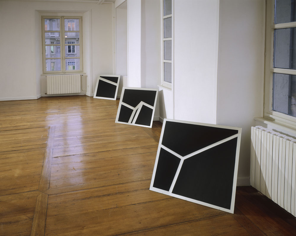 3 carrés noirs, Musée des beaux-Arts, Mulhouse, 1991, "Lato sensu" 17 Artistes français des beaux Arts