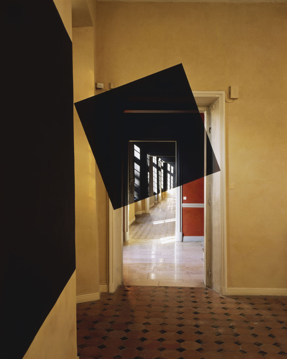 Carrés et embrasures, Vence, France, 1995, "F.V.", Chateau de Villeneuve