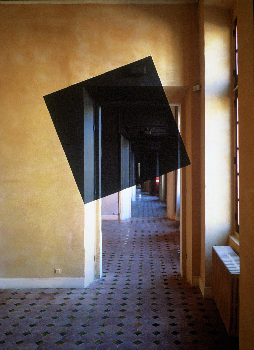 Carrés et embrasures, Vence, France, 1995, "F.V.", Chateau de Villeneuve
