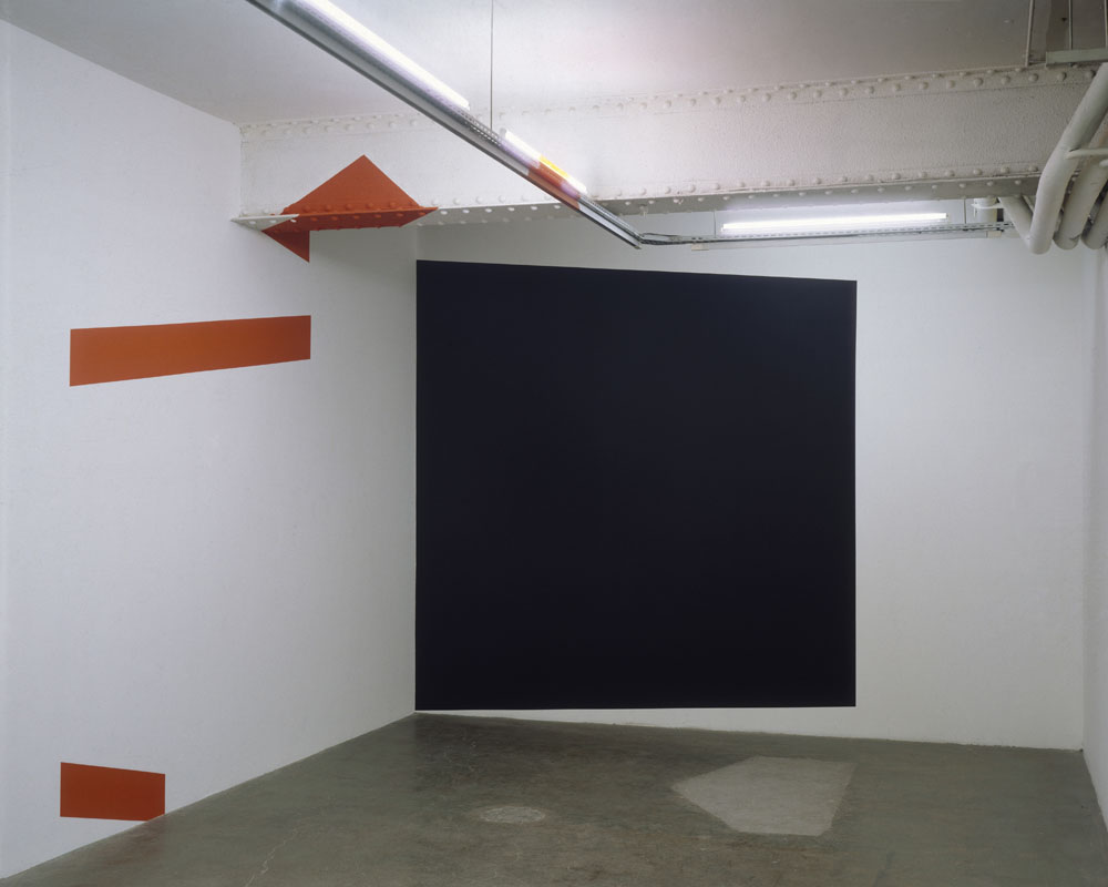 Double triangle noir, via les deux passages, Paris, France, 1996, Galerie Le Sous-sol, Paris