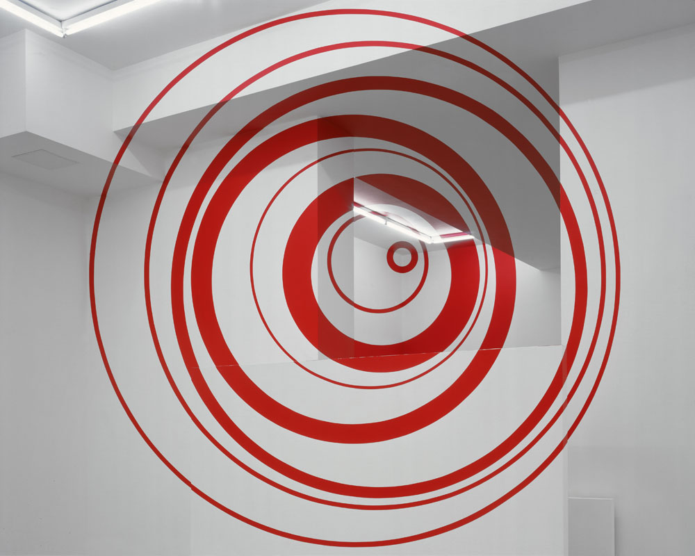 1998 Mai Ex.pers. «8 cercles excentriques n°1» Galerie Jennifer Flay, Paris©André Morin