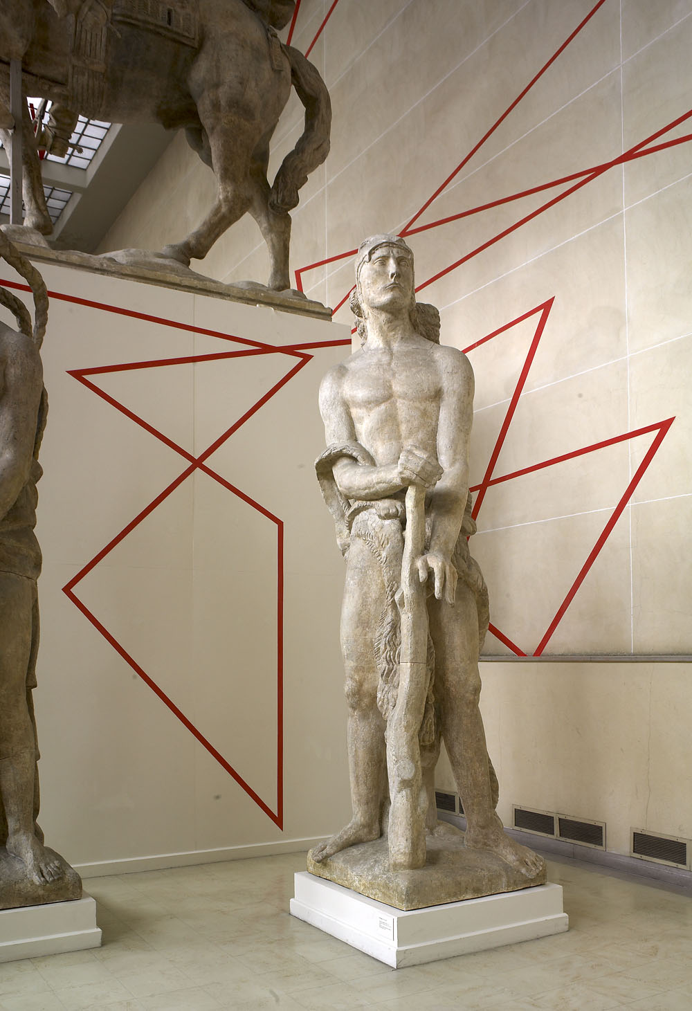 Une ligne, mille et une droites, Musée Bourdelle, Paris, 2006, "Felice Varini au 18, rue Antoine Bourdelle"