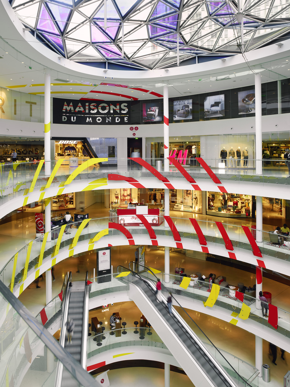 Spirale jaune rouge, Paris, France, 2017, Exposition: "Panoramas" Centre Beaugrenelle