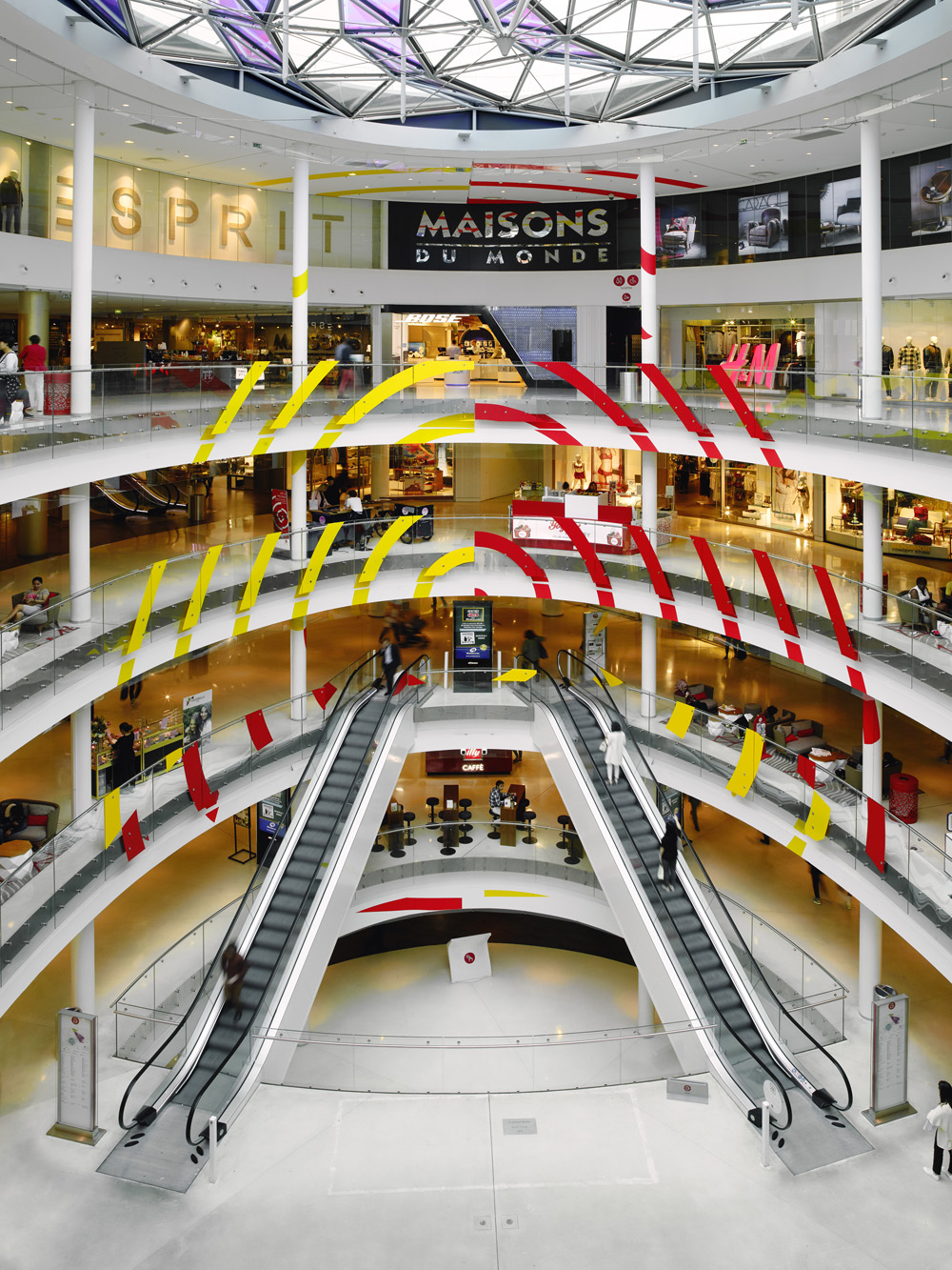 Spirale jaune rouge, Paris, France, 2017, Exposition: "Panoramas" Centre Beaugrenelle