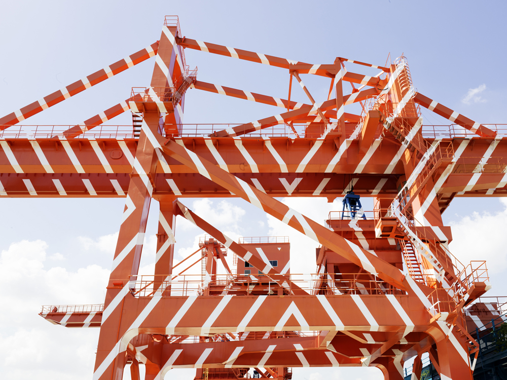 Set of Diagonals for Cranes, Collection: Shanghai Yangpu Waterfront, Shanghai, 2019, Exposition: "Encounter" Shanghai Urban Space Art Season 2019