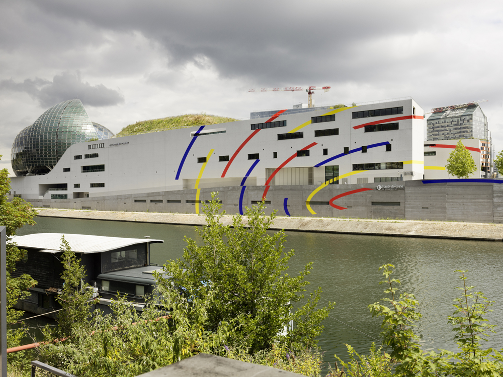 Arcs d’ellipses, jaunes rouges et bleus, Boulogne-Billancourt, France, 2020, Exposition: "Les extatiques" La Seine Musicale, Ile Seguin