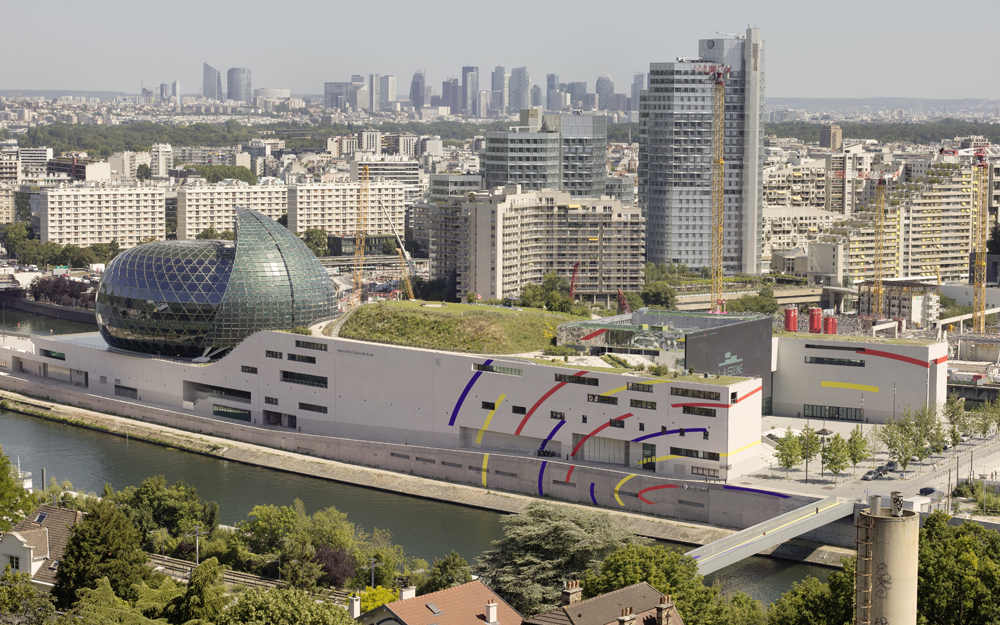 Arcs d’ellipses, jaunes rouges et bleus, Boulogne-Billancourt, France, 2020, Exposition: "Les extatiques" La Seine Musicale, Ile Seguin