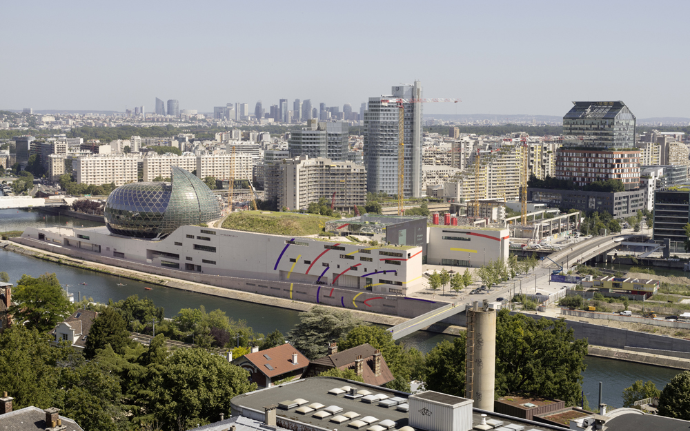 Arcs d’ellipses, jaunes rouges et bleus, Boulogne-Billancourt, France, 2020, Exposition: "Les extatiques" La Seine Musicale, Ile Seguin