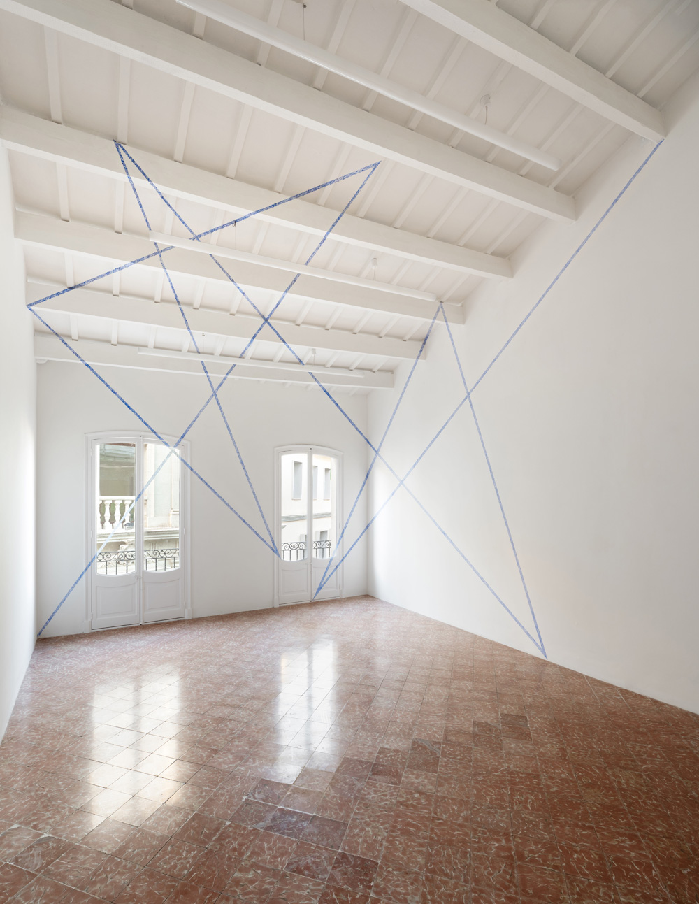 Une ligne huit droites neuf points, Espagne, 2024, Exibition: Albarràn Bourdais gallery. Menorque.