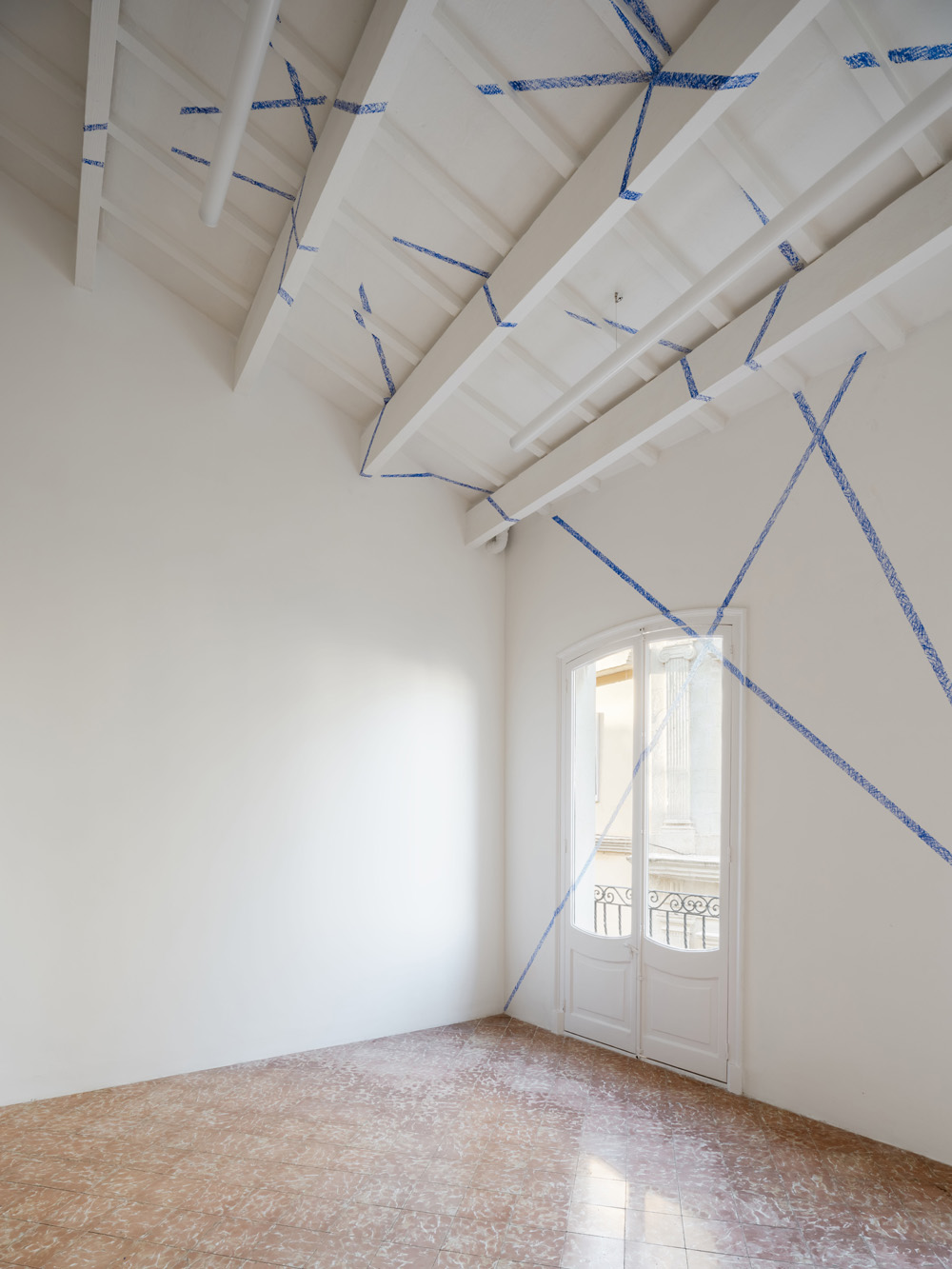 Une ligne huit droites neuf points, Espagne, 2024, Exibition: Albarràn Bourdais gallery. Menorque.