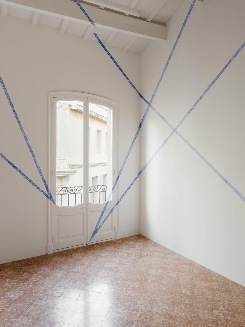 Une ligne huit droites neuf points, Espagne, 2024, Exibition: Albarràn Bourdais gallery. Menorque.
