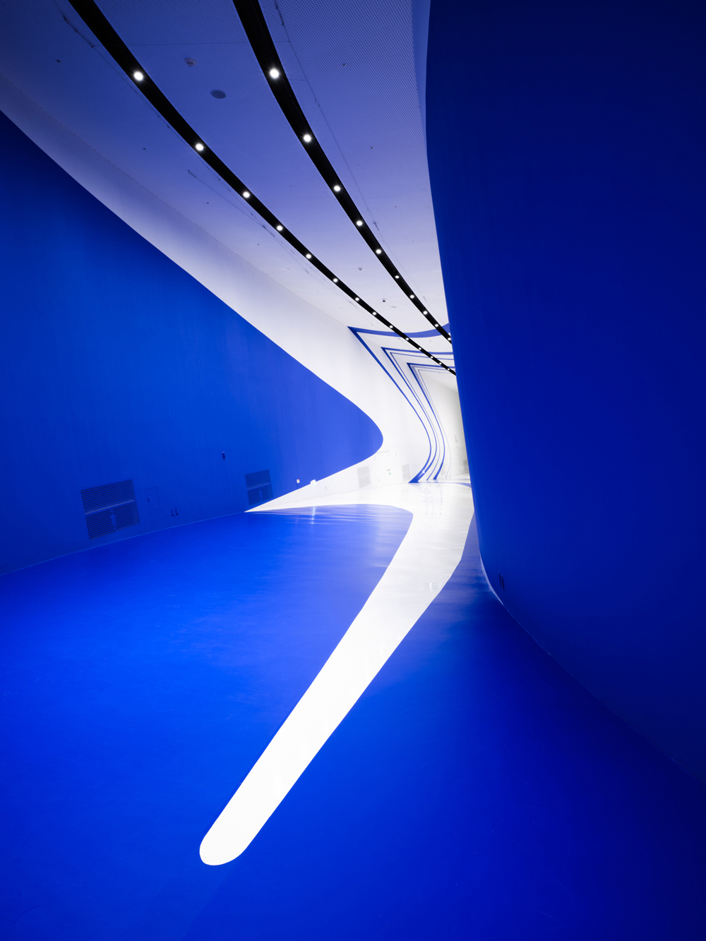 Through the elliptical blue, Dongdaemun Design Plaza Design, DDP Center Seoul, Corée du Sud, 2024, Exibition : Colors Shapes Movements